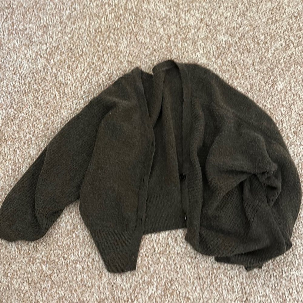 button up textured cardigan sweater